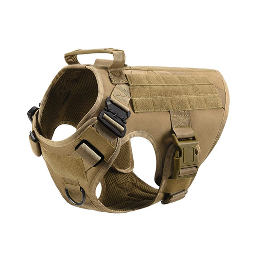Padded Tactical Dog Harness With Quick Release Molle Vest