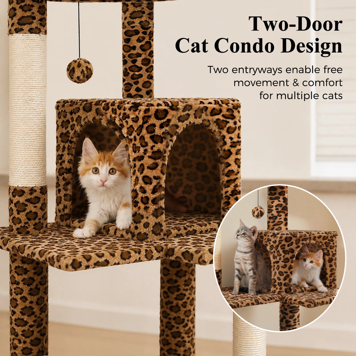 PAWZ Road Multi Level Cat Tower With Sisal Scratching Posts