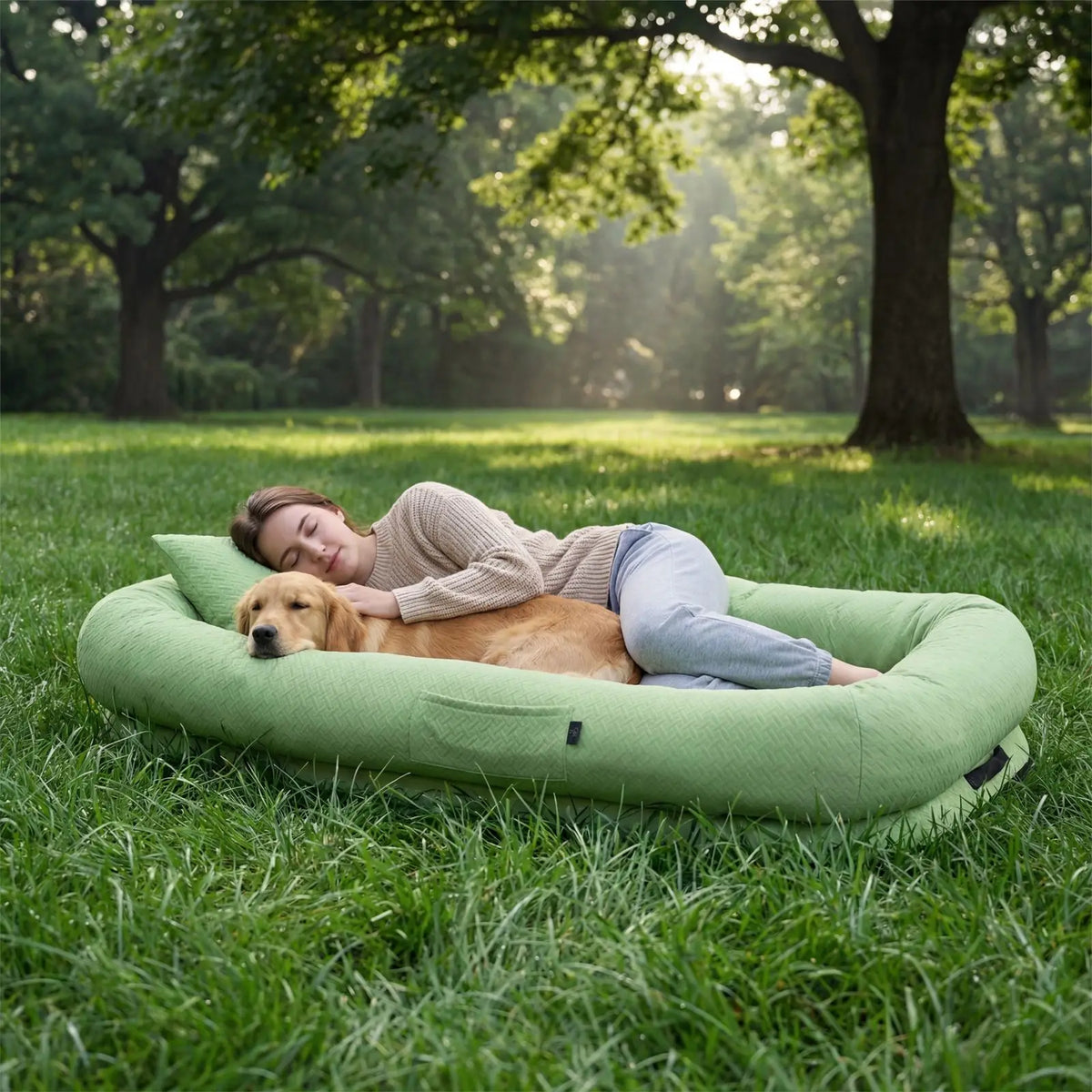 Cooling Breathable Washable Lounger Bed for Dogs and People