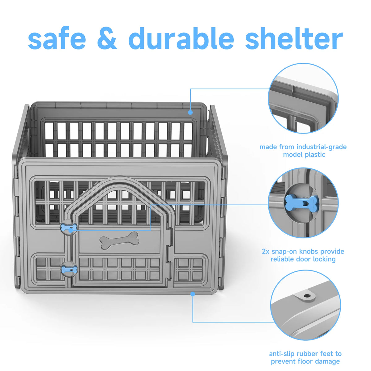 Premium Foldable Plastic Pet Playpen For Indoor Outdoor Dogs