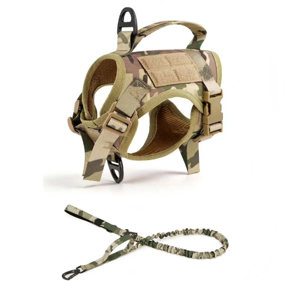 Tactical Escape Proof Cat Harness And Leash Set With Handle