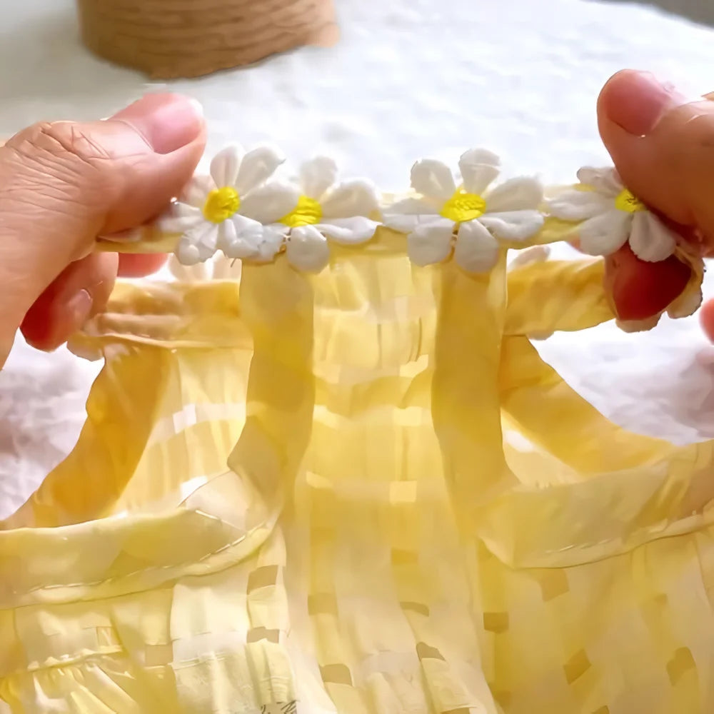 Floral Wreath Thin Dog Skirt For Small Animals And Cats