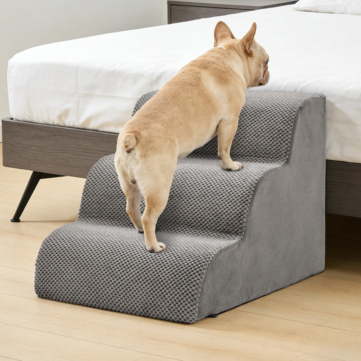 High Density Foam Dog Stairs Curved Non Slip Pet Ramp