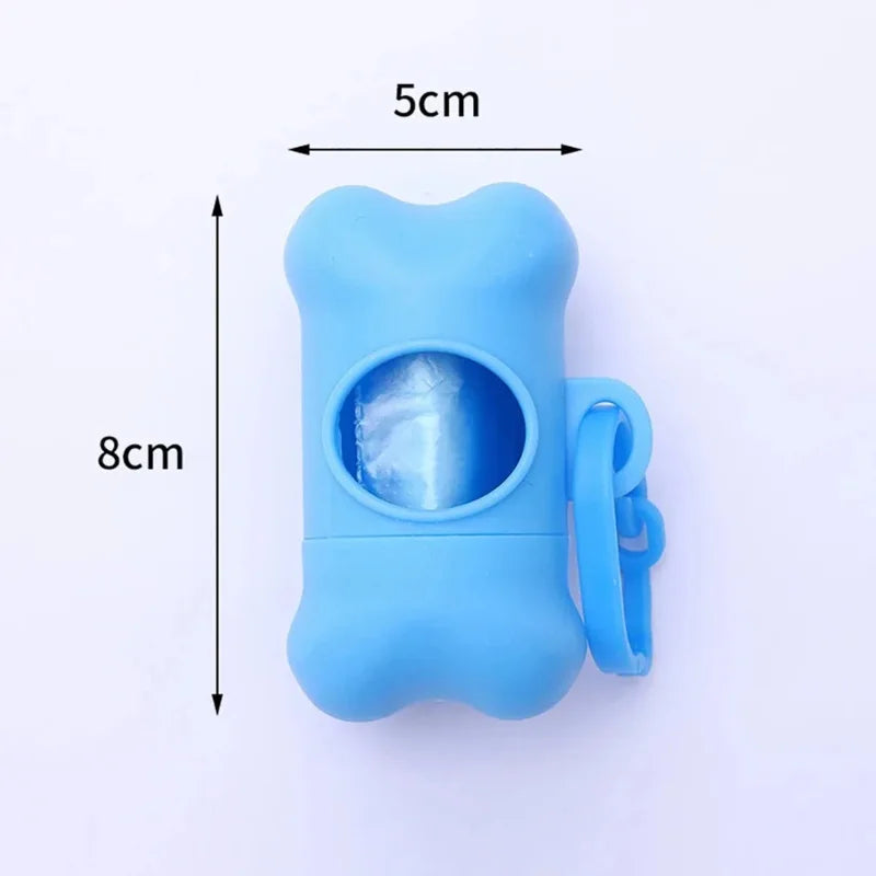 Portable Bone Shaped Dog Waste Bag Dispenser With Belt Clip