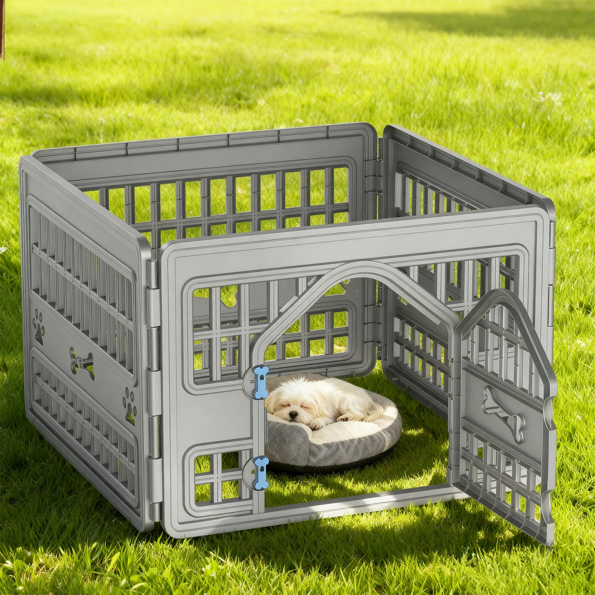 Premium Foldable Plastic Pet Playpen For Indoor Outdoor Dogs