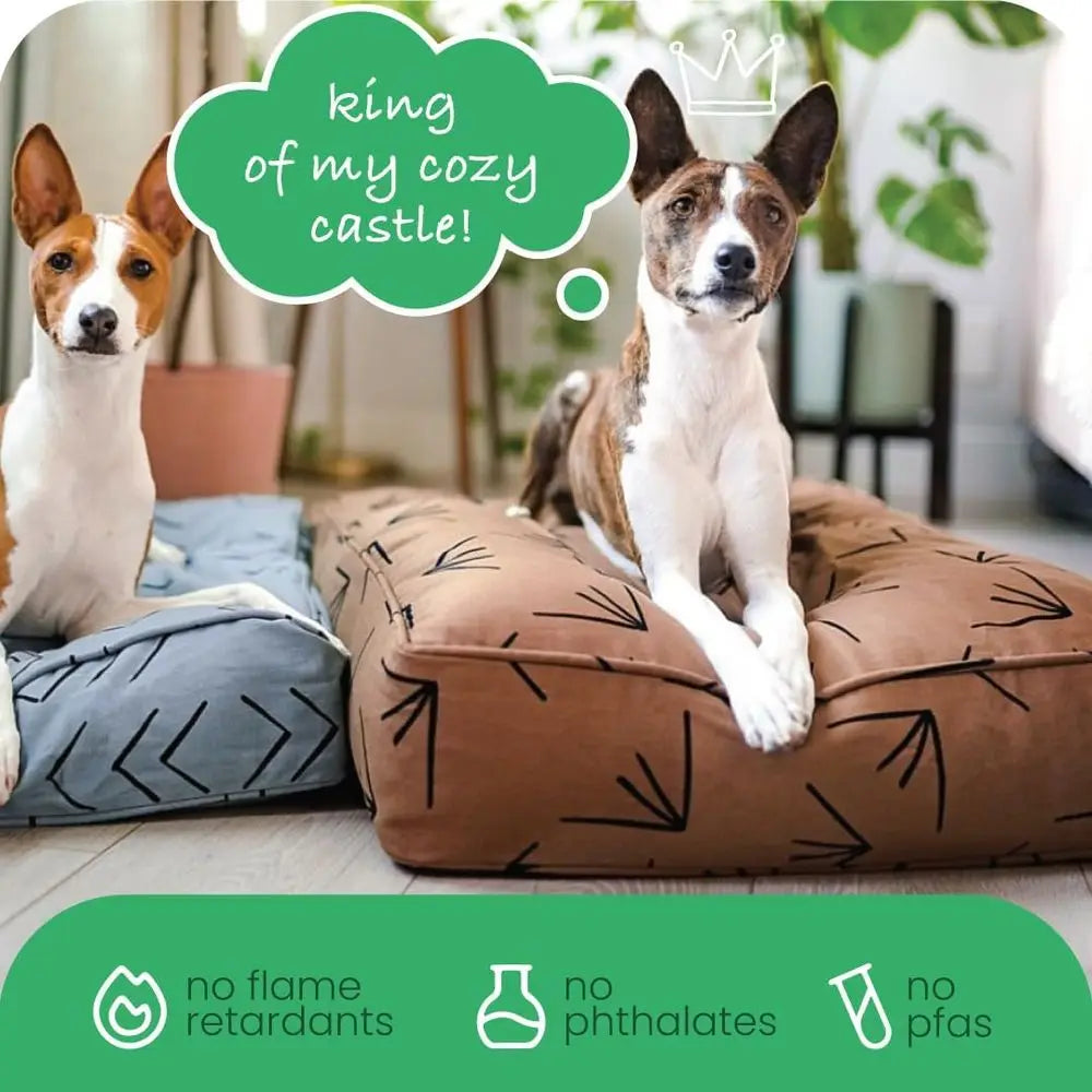 Heat Waves Pet Bed With Breathable Washable Cotton Cover