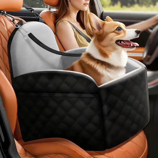 Travel Dog Booster Seat With Memory Foam And Cool Mat
