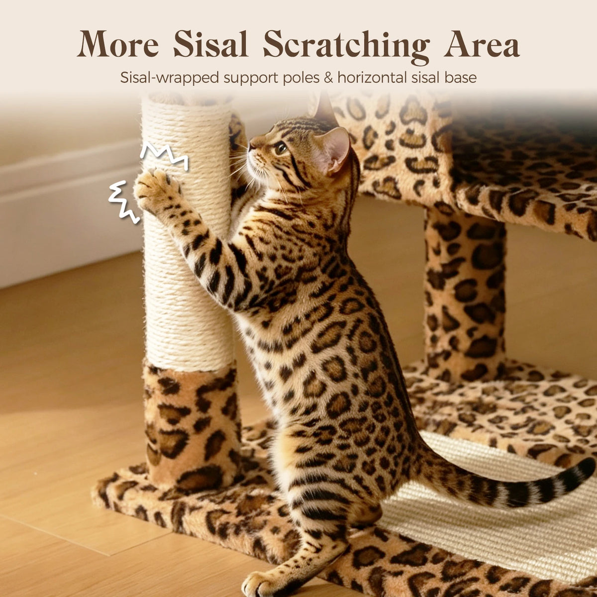 PAWZ Road Multi Level Cat Tower With Sisal Scratching Posts