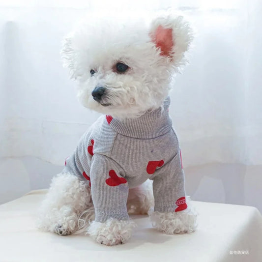 Love Printed Pet Shirt For Dogs And Cats All Seasons