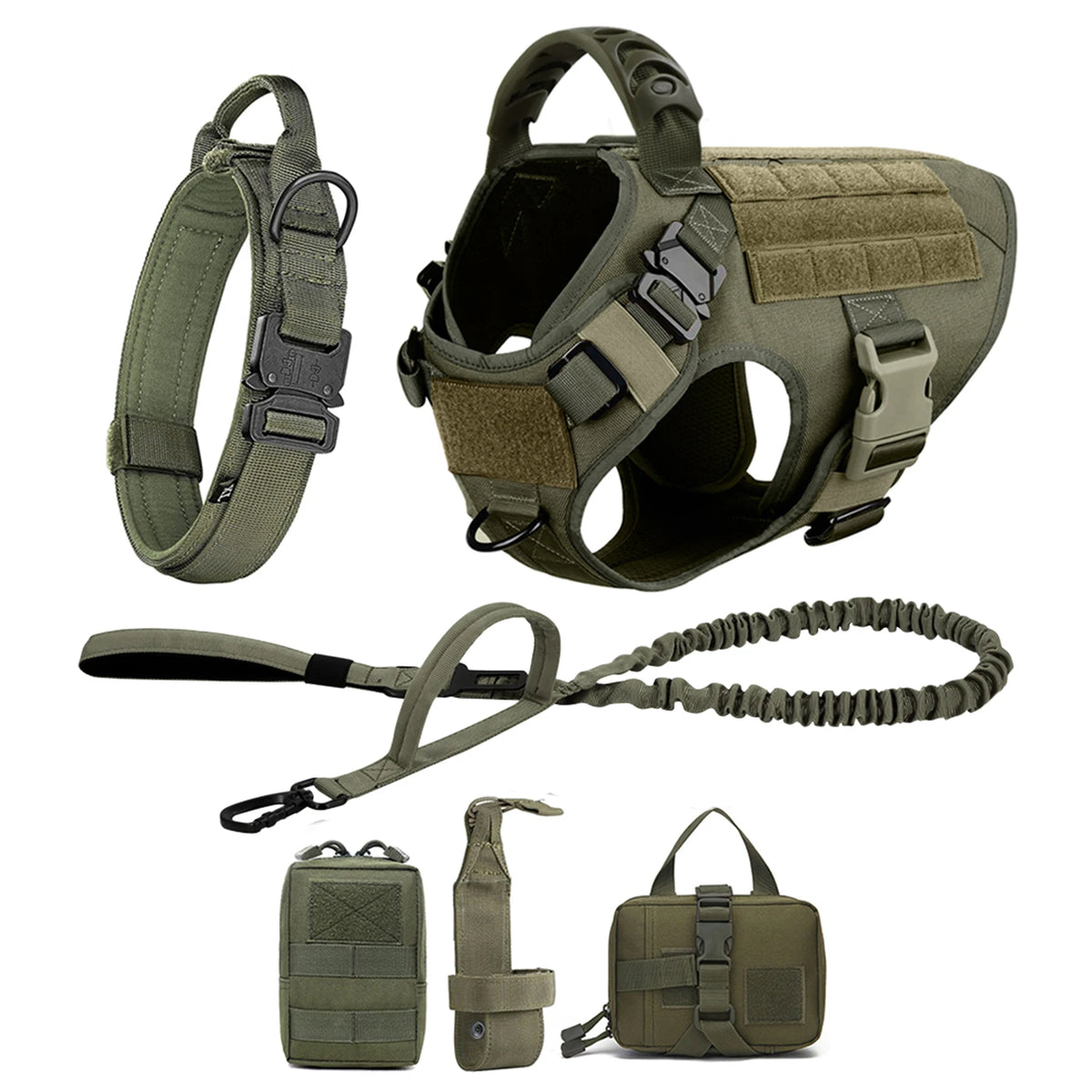 Nylon Padded Dog Harness And Leash Set With Quick Release