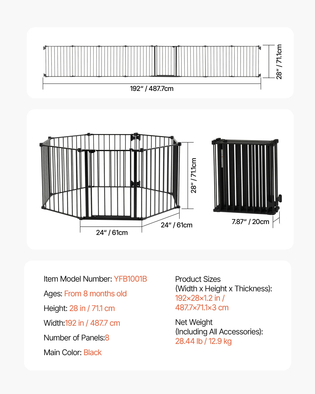 SucceBuy Easy Step Pressure Mount Baby Gate For Home Safety