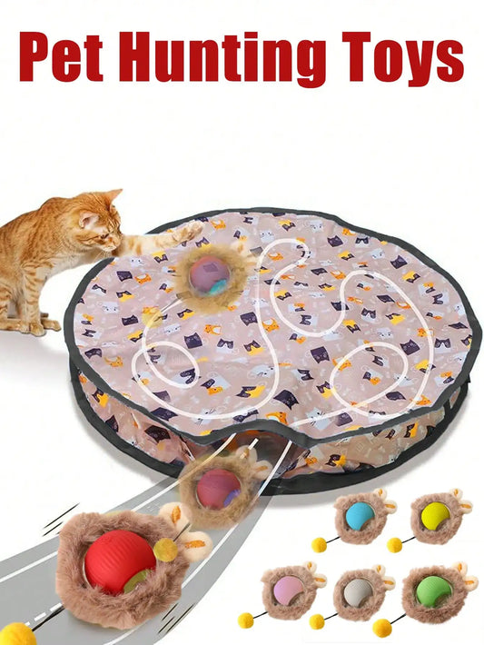 Electric Cat Chasing Ball Toy With Led Lights Usb Rechargeable