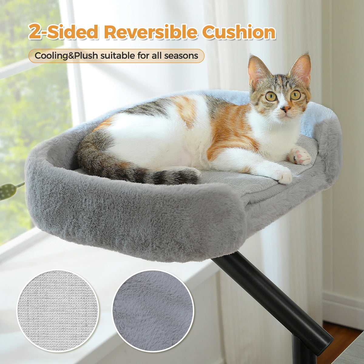 Pawz Road Plush Indoor Adjustable 360 Rotatable Cat Bed