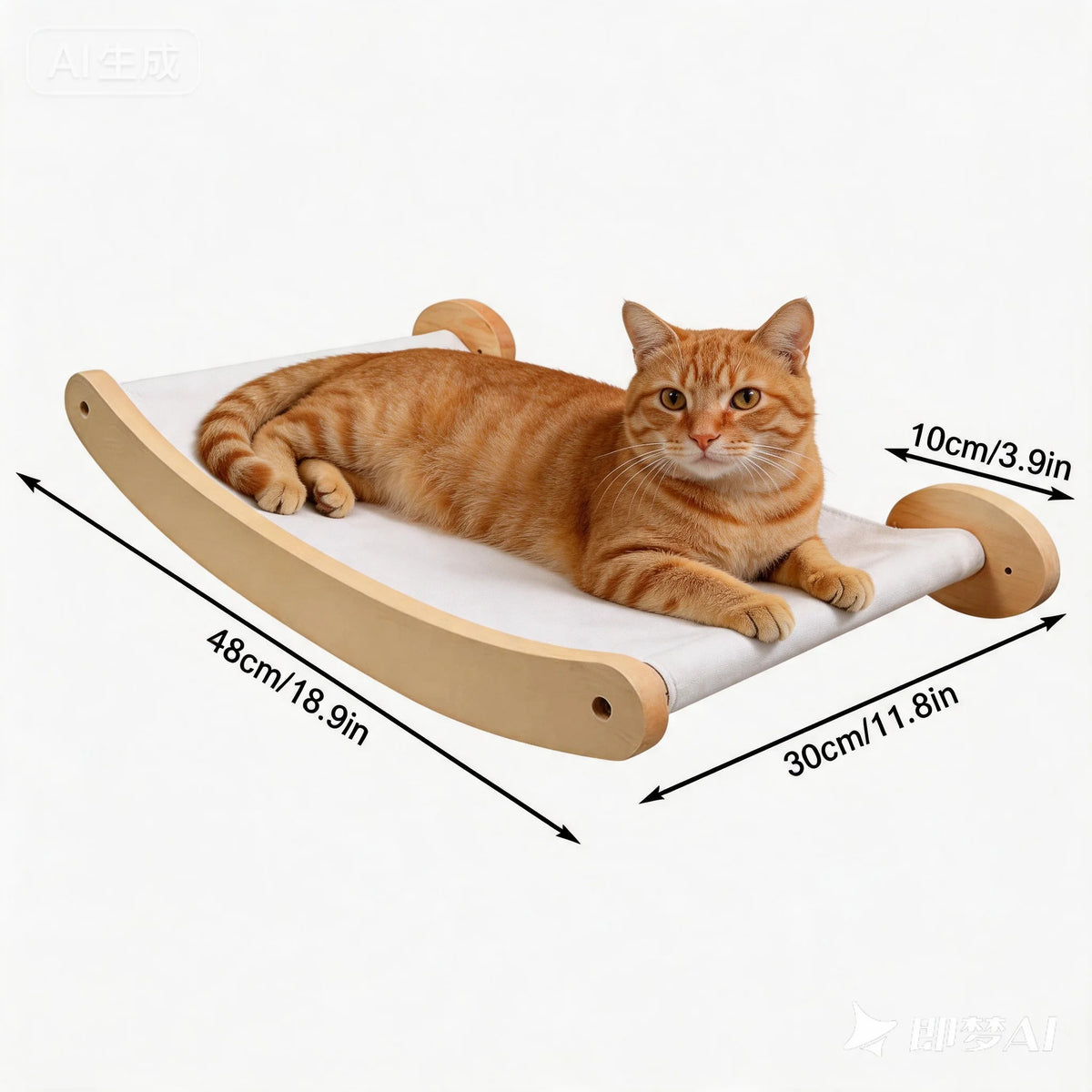 CWV Wall Mounted Cat Climbing Shelf With Hammock And Stairway