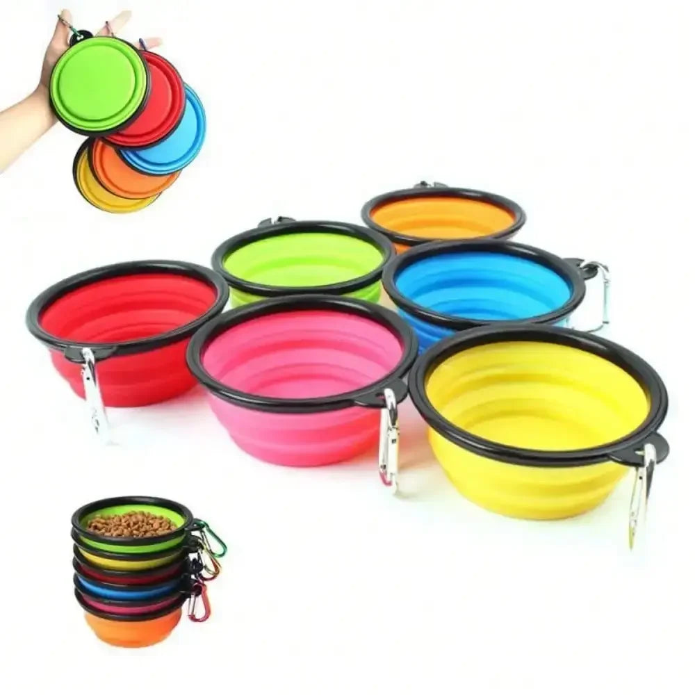 Portable Folding Pet Feeder Bowl For Dogs And Cats Travel