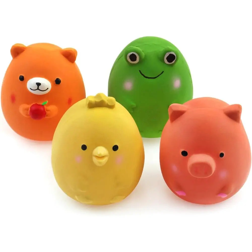 Squeaky Latex Puppy Toys Interactive Dog Fetch Play Set