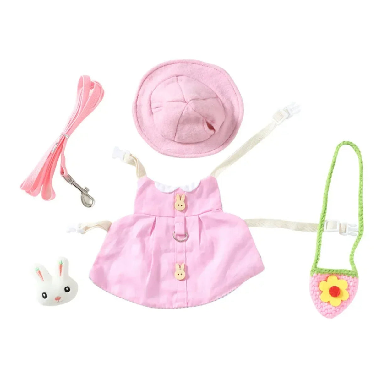 Small Animal Harness Leash Set For Outdoor Guinea Pigs