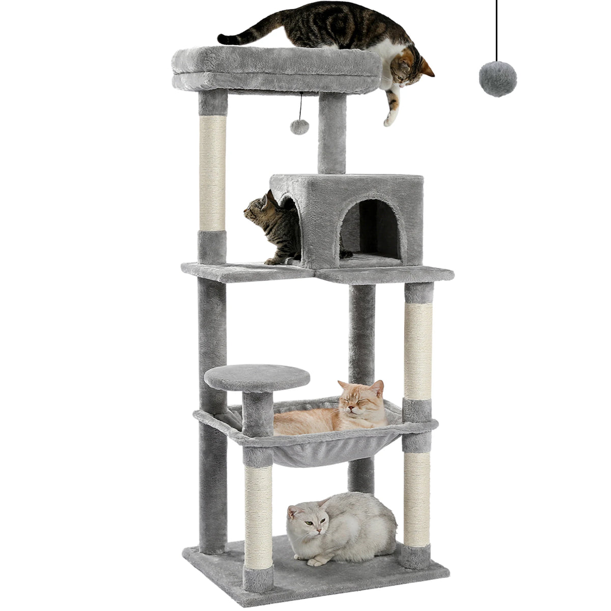 PAWZ Road Five Tier Cat Tower With Sisal Scratching Posts