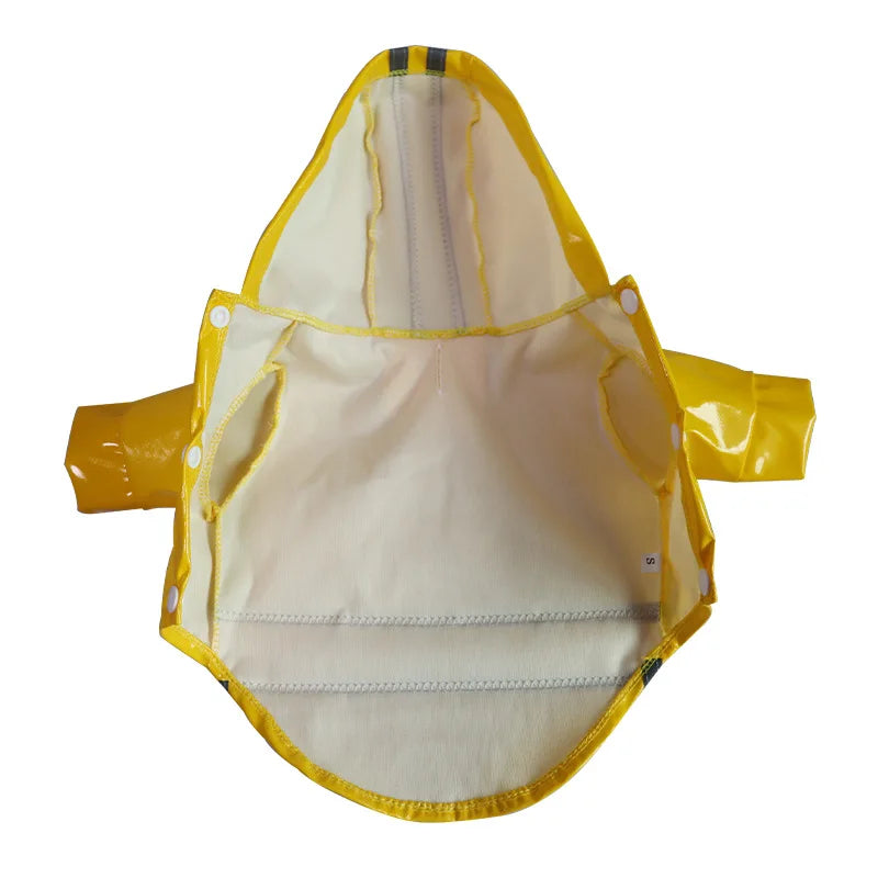 Reflective PU Waterproof Hooded Rain Coat For Dogs And Cats